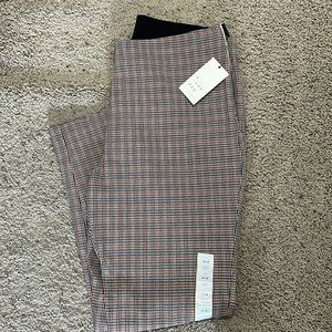 Houndstooth side zip skinny ankle pant size 14
